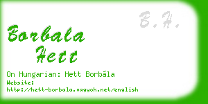 borbala hett business card